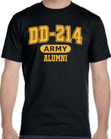 DD-214 Army Alumni T-Shirt for Brave Retired US Army Veterans