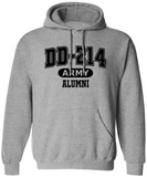 DD-214 US Army Alumni Hoodie for Proud, Brave Retired Army Veterans