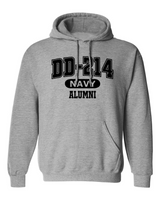 DD-214 US Navy Alumni Hoodie for Proud, Brave Retired Navy Veterans