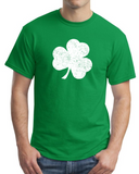 St Patricks Day Shirt Vintage Green Irish Distressed Shamrock T-Shirt