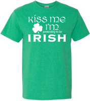 Kiss Me I'm Irish St. Patrick's Day Shirt, Funny Irish T-Shirt