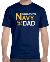 Proud US Navy Dad Shirt Supporting Sons and Daughters Serving in the U.S. Military