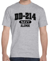 DD-214 Navy Alumni T-Shirts for Brave Retired US Navy Veterans