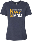 US Navy Mom Shirt, Proudly Support Your Active Duty and Veteran Sons and Daughters, Proud Navy Mother Relaxed Fit Tshirt