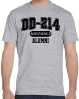 DD-214 Air Force Alumni T-Shirt for Brave Retired USAF Veterans