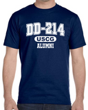 DD-214 US Coast Guard Alumni T-Shirt for Brave Retired USCG Veterans