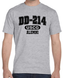 DD-214 US Coast Guard Alumni T-Shirt for Brave Retired USCG Veterans