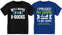 Gamer Shirt Bundle for Youth Boys & Girls, Kids Gamer T-Shirts