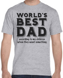 World's Best Dad Father's Day T-Shirt